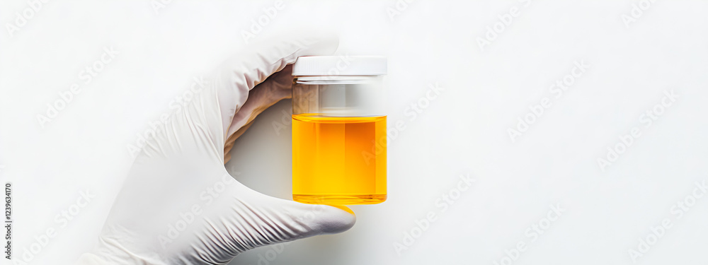 custom made wallpaper toronto digitalCollecting a urine sample: Checking and caring for bladder health. The lab technician's hand holds the urine specimen container against a light-colored background with space for text. Test Collection 