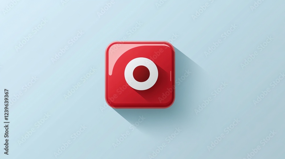 Emergency Button Illustration Used for Presentations and General Use Emergency Button Illustration Used for Presentations and General Use
