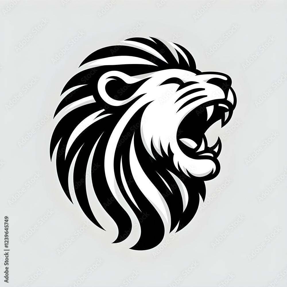 Obraz premium simple lion monocrome