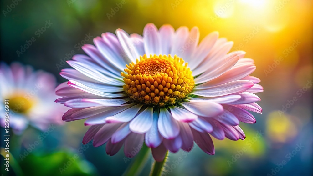 Obraz premium Daisy Flower Close-Up with Bokeh Effect