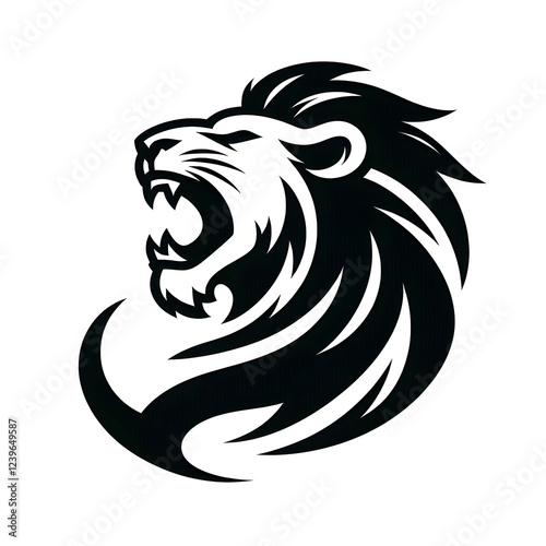 Wallpaper Mural Minimalist Monochrome Lion Torontodigital.ca