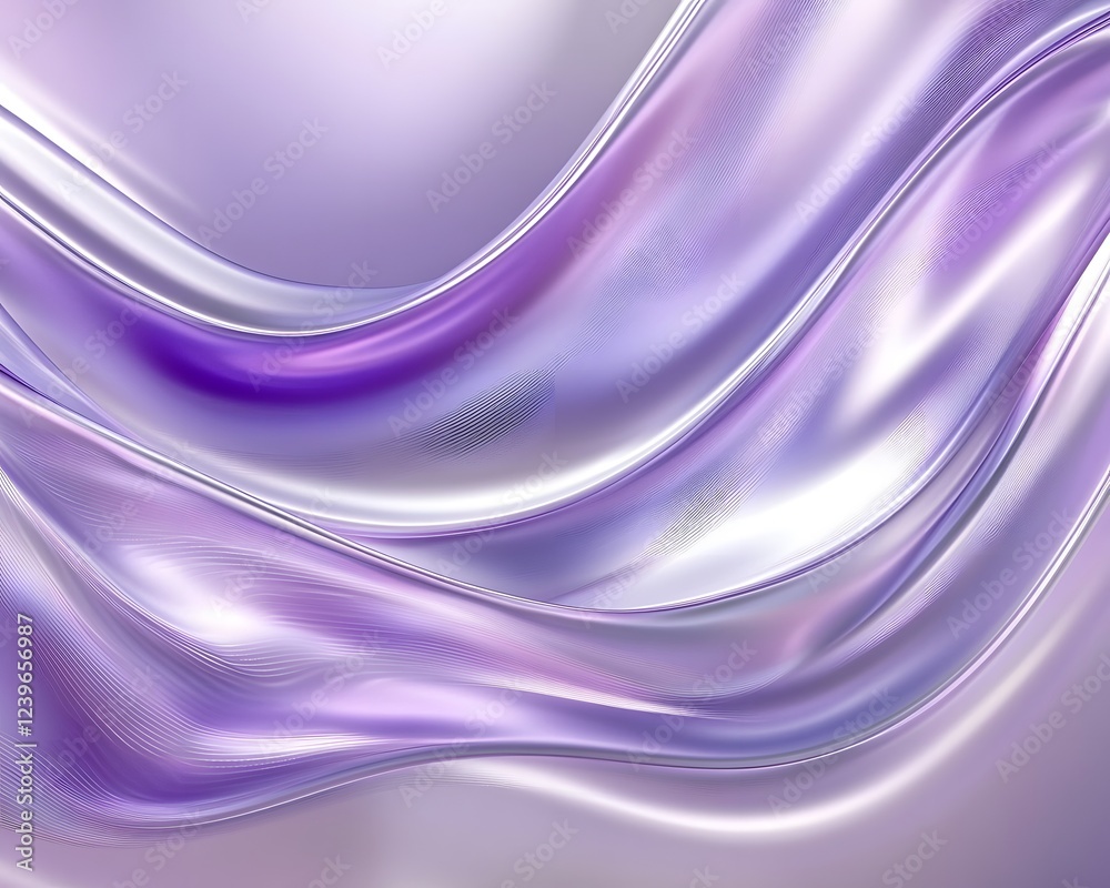 Abstract Lavender and White Draped Form Abstract Lavender and White Draped Form