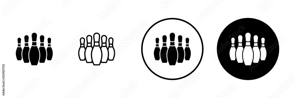 Fototapeta premium Bowling icon vector. bowling ball and pin sign and symbol.