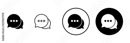 Chat icon vector. speech bubble sign and symbol. comment icon. message