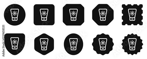 Editable sunblock vector icon. Cosmetics, makeup, skincare, beauty. Part of a big icon set family. Perfect for web and app interfaces, presentations, infographics, etc