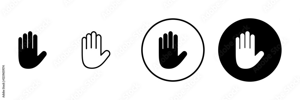 Fototapeta premium Hand icon vector. hand sign and symbol. palm