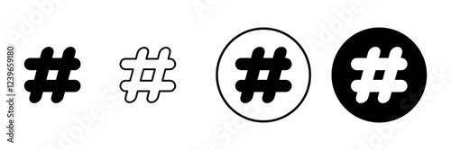 Hashtag icon vector. hashtag sign and symbol