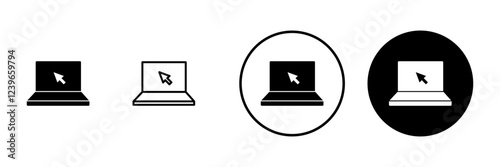 Laptop icon vector. computer sign and symbol