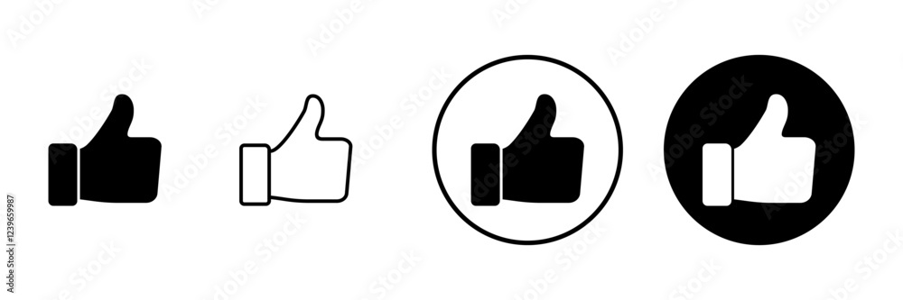 Like icon vector. Thumbs up sign and symbol. Hand like Like icon vector. Thumbs up sign and symbol. Hand like