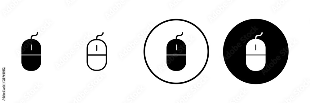 Mouse icon vector. click sign and symbol. pointer icon vector. Mouse icon vector. click sign and symbol. pointer icon vector.