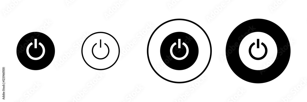 Power icon vector. Power Switch sign and symbol. Electric power Power icon vector. Power Switch sign and symbol. Electric power