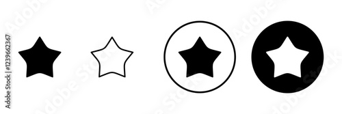 Star icon vector. rating sign and symbol. favourite star icon