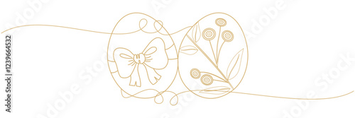 line art egg illustration background with a easter day