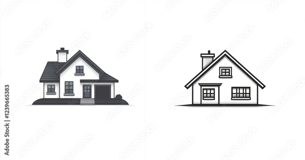 Abstract Minimalist Real Estate Logo Design Abstract Minimalist Real Estate Logo Design