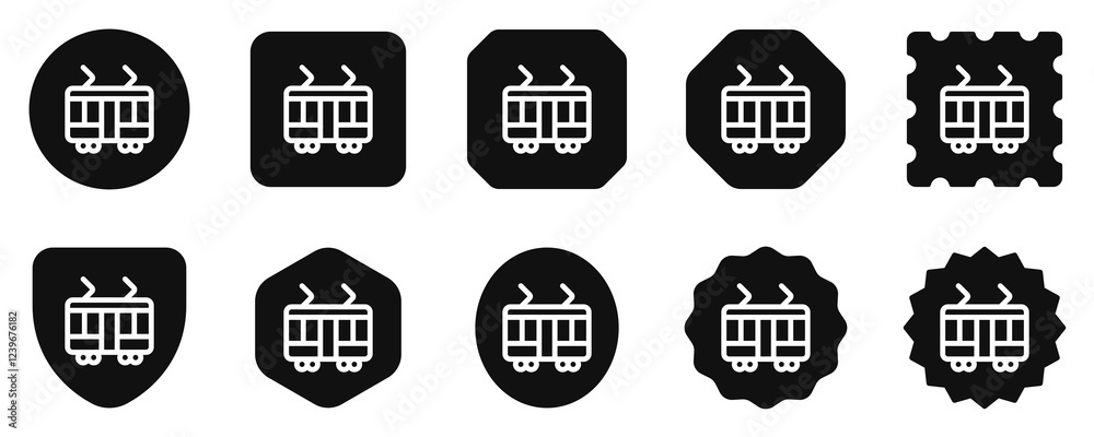 Editable tram vector icon. Vehicles, transportation, travel. Part of a big icon set family. Perfect for web and app interfaces, presentations, infographics, etc Editable tram vector icon. Vehicles, transportation, travel. Part of a big icon set family. Perfect for web and app interfaces, presentations, infographics, etc