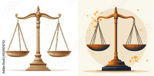 Minimalist Stylized Design of Balance Scale