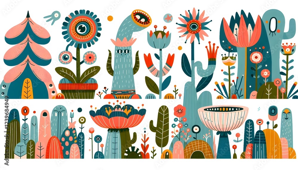 Jardines Encantados: Criaturas y Flores Mágicas