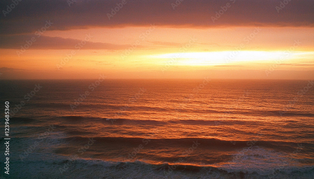 Burnt Horizon Sunset Tones Merging in Fiery Light Waves Burnt Horizon Sunset Tones Merging in Fiery Light Waves