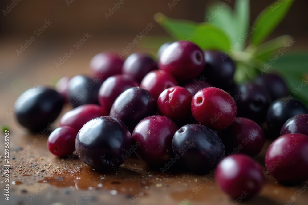Close-up of plump, newly picked olives, ready for processing, natural, farm Close-up of plump, newly picked olives, ready for processing, natural, farm
