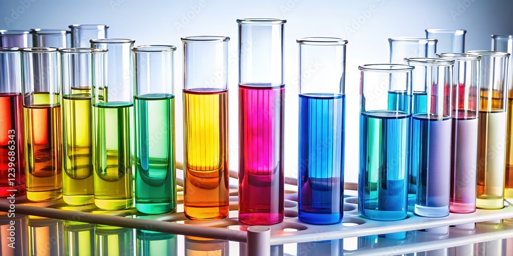 Abstract Test Tube Patterns in Industrial Science Setting Abstract Test Tube Patterns in Industrial Science Setting