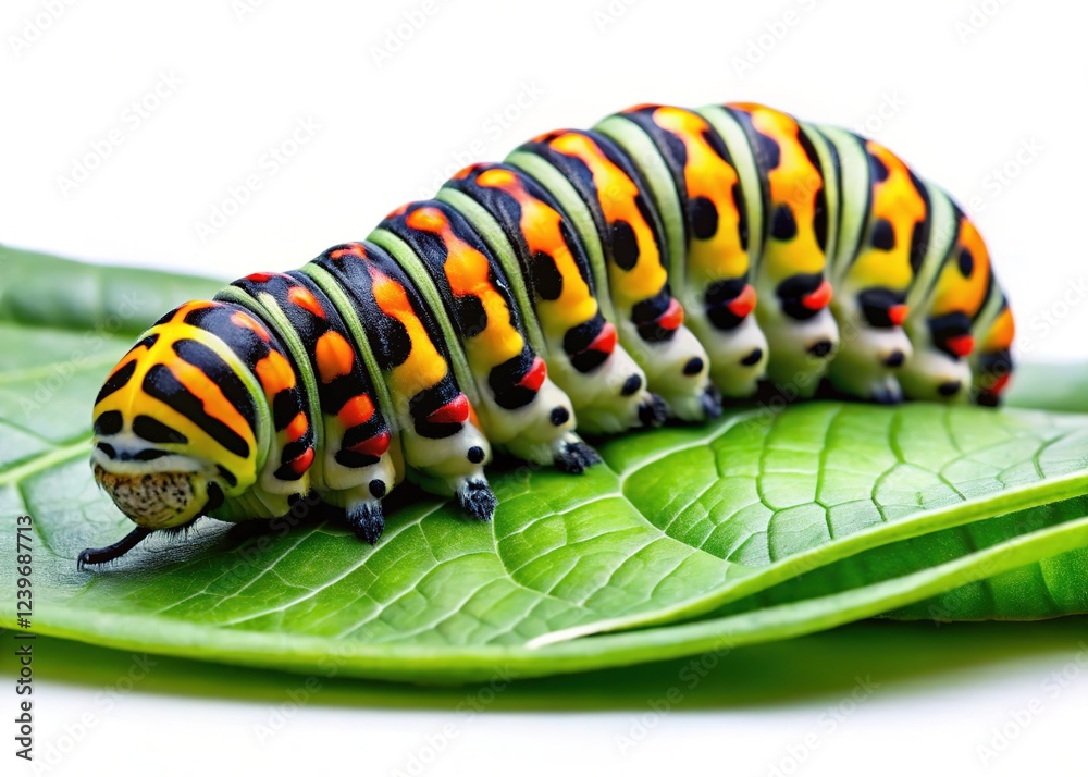 Black Swallowtail Caterpillar on Leaf Black Swallowtail Caterpillar on Leaf