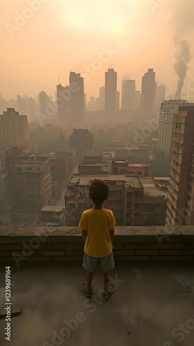 A Child Observes the Smoggy...