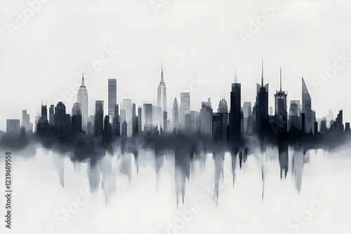 Abstract Cityscape Painting...