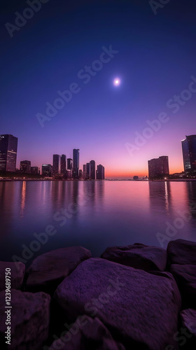 Cityscape Reflects in Calm ...