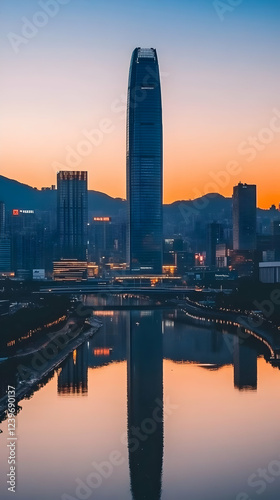 Modern Cityscape Reflects i...