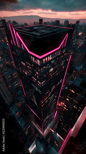 Modern Skyscraper Towers Ov...