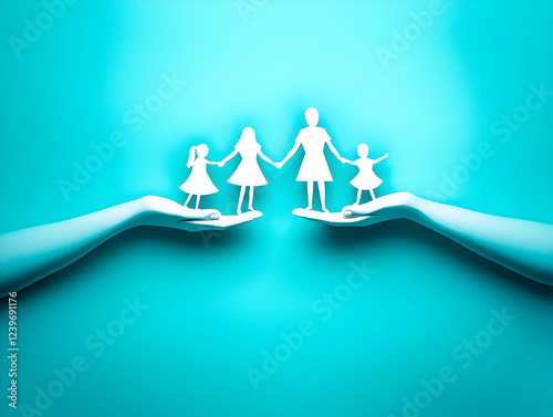 Two Hands Hold a Paper Cuto...