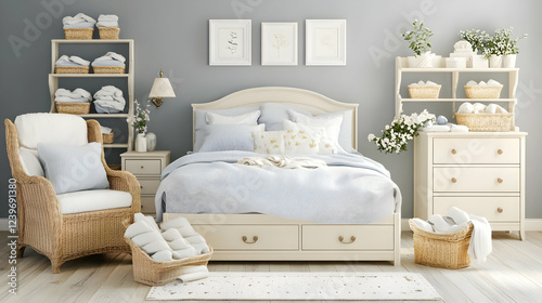 Serene Bedroom Interior Des...