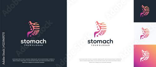 Stomach logo design. Human internal organs stomach logo template. Medical logo symbol icon