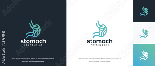 Stomach logo design. Human internal organs stomach logo template. Medical logo symbol icon