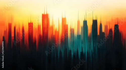 Abstract Cityscape Painting...