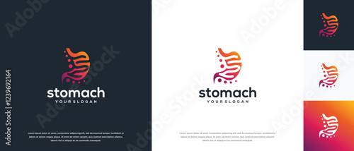 Stomach logo design. Human internal organs stomach logo template. Medical logo symbol icon