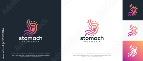 Stomach logo design. Human internal organs stomach logo template. Medical logo symbol icon