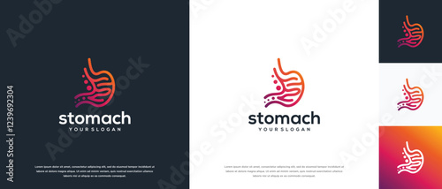 Stomach logo design. Human internal organs stomach logo template. Medical logo symbol icon