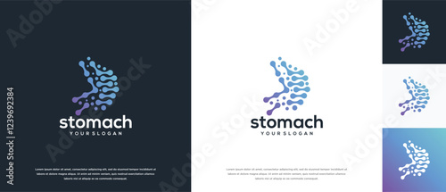 Stomach logo design. Human internal organs stomach logo template. Medical logo symbol icon