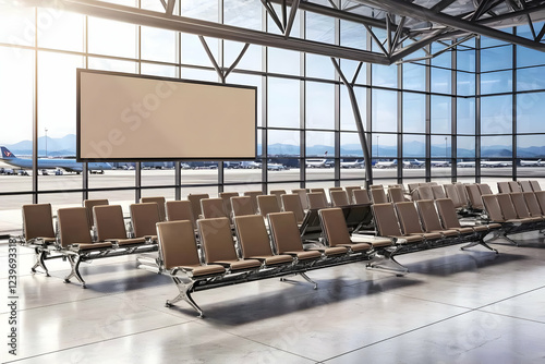 Empty Airport Waiting Area ...