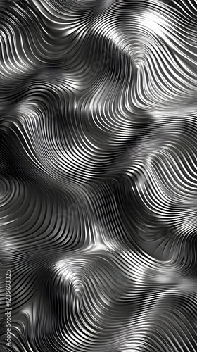Wallpaper Mural Abstract Wavy Metallic Texture Torontodigital.ca