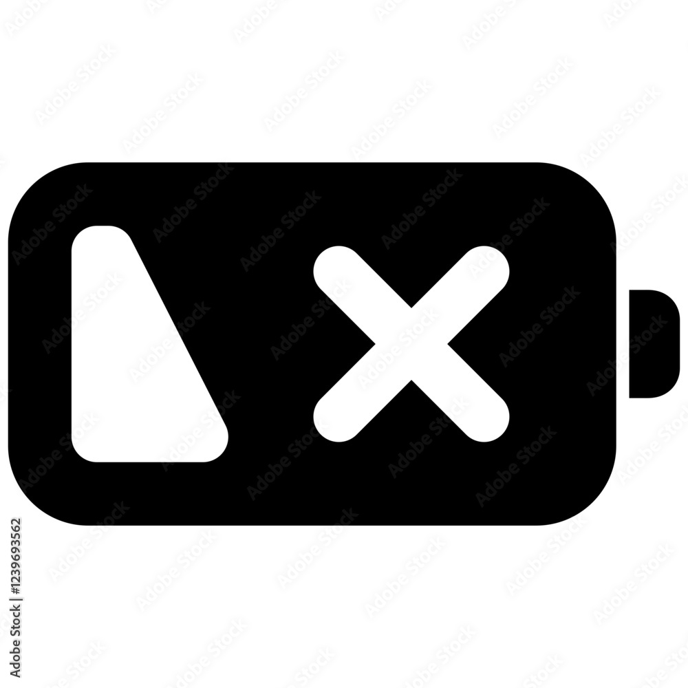 Obraz premium Battery Empty Icon