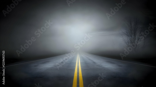 Empty Road Disappears into ...