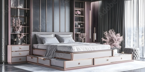 Modern Luxurious Bedroom In...