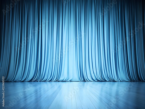 Elegant Blue Curtains Grace...