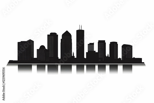 Cityscape Silhouette Reflec...