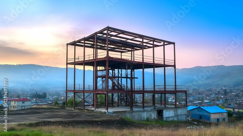 Unfinished Steel Frame Buil...