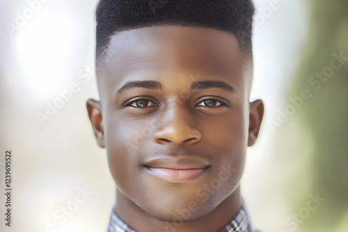 Portrait of Young Man Smile...