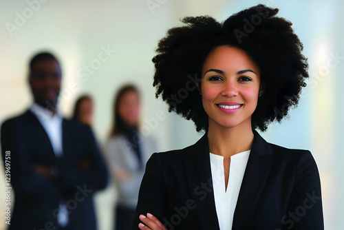 Confident Businesswoman Lea...