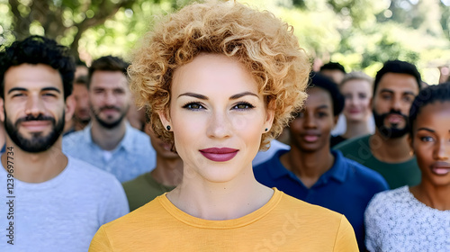 Confident Woman Leads a Div...